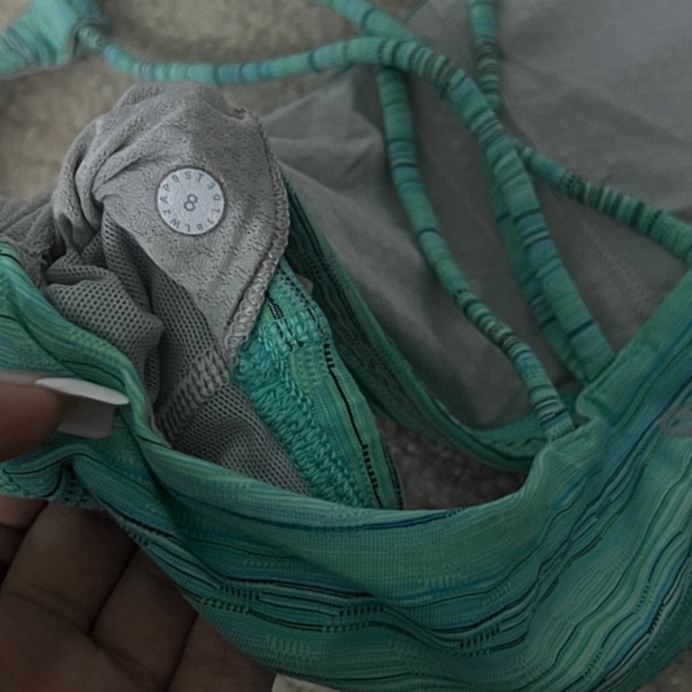 lululemon athletica Teal Strappy Sports Bra - Picture 2 of 3